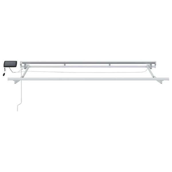 vidaXL Cornice per Tenda Manuale con LED Bianco 3 x 2 m Alluminio
