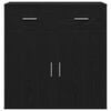 vidaXL Credenza Rovere Nero 78 x 38 x 80 cm Legno multistrato