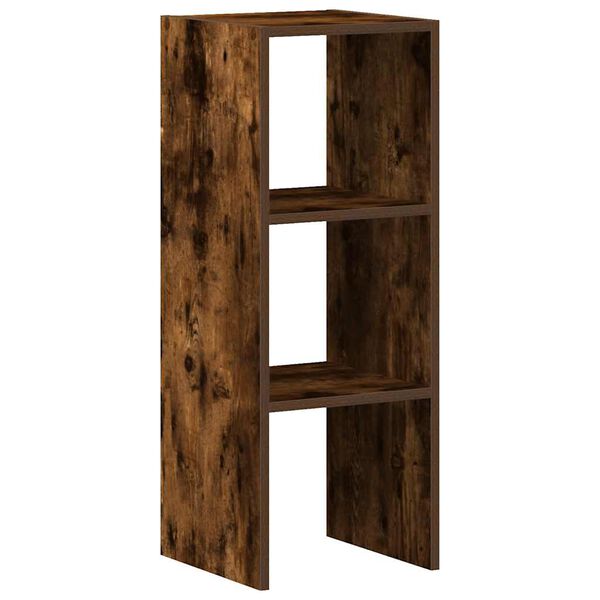 vidaXL Libreria Impilabili Rovere Fumo 30x30x80 cm Legno Multistrato