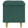vidaXL Pouf contenitore Verde Scuro 40 x 40 x 45 cm Tessuto