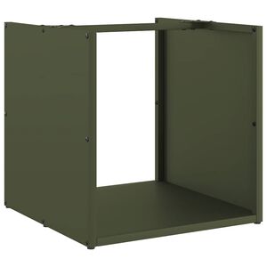 vidaXL Rastrelliera per Legna da Ardere Verde Oliva 40x40x40 cm