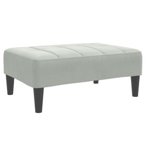 vidaXL Poggiapiedi Grigio Chiaro 77x55x31 cm in Velluto