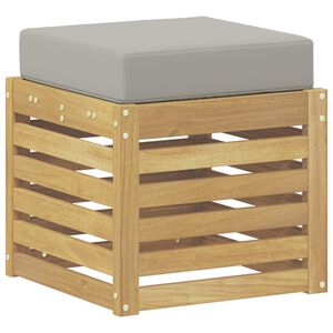 vidaXL Panca da esterno con cuscino Bianco 43 x 43 x 45 cm