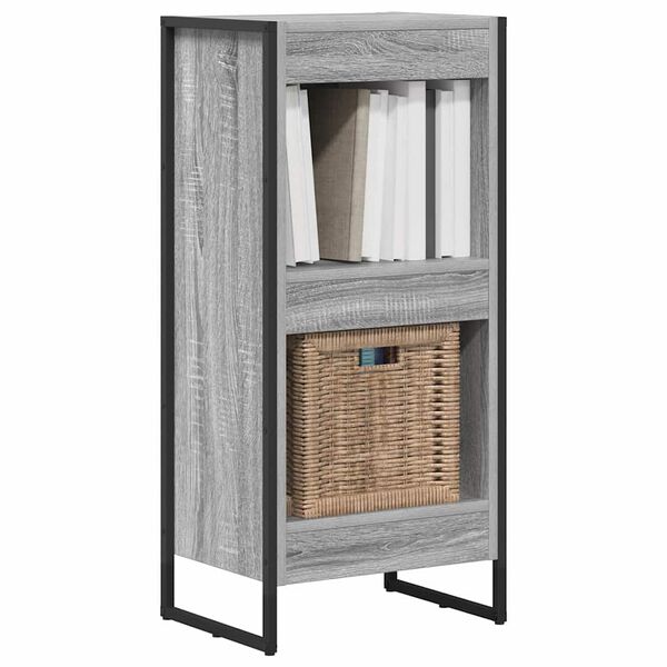 vidaXL Armadio per Libri Grigio Sonoma 80 x 30 x 155 cm