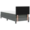 vidaXL Letto a molle con materasso Grigio scuro 80 x 200 cm Tessuto