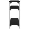 vidaXL Tavolino Consolle Nero 75x29x75 cm in Legno Multistrato