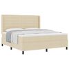 vidaXL Letto a molle con cuscino Crema 200 x 180 cm Tessuto