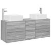 vidaXL Set di Armadi da Bagno 3 pz Sonoma grigio 49,5 x 41 x 63 cm