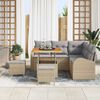 vidaXL Set Divano da Giardino con cuscino 8 pcs Beige polyrattan