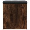 vidaXL Panca Portaoggetti Rovere Fumo 42x42x45 cm Legno Multistrato
