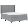 vidaXL Letto a molle con materasso Grigio chiaro 140 x 200 cm Tessuto