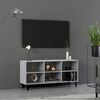 vidaXL Mobile TV con Gambe in Metallo Grigio Cemento 103,5x30x50 cm