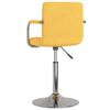 vidaXL Sgabello da Bar Giallo in Tessuto