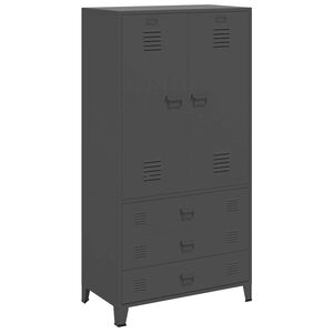 vidaXL Armadio Antracite Industriale 90x50x180 cm in Metallo