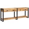 vidaXL Tavoli consolle 2 pcs Marrone Legno di mango massello