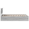 vidaXL Struttura del letto con testiera Grigio Sonoma 120 x 200 cm