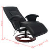 vidaXL Poltrona Massaggiante Shiatsu Nera in Similpelle
