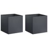 vidaXL Vaso da giardino 2 pz Antracite 20 x 20 x 20 cm