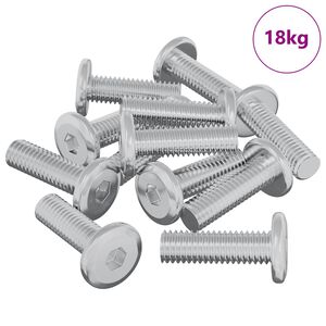 vidaXL Vite 1593 pcs Argento 8 x 25 mm Acciaio