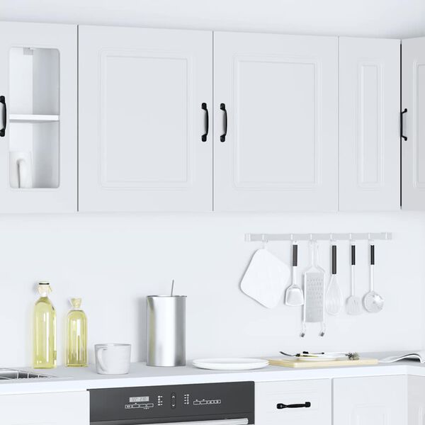 vidaXL Pensili da Cucina 2 pz Kalmar Bianco in Legno Multistrato