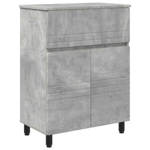 vidaXL Mobiletto da bagno Grigio Cemento 60 x 35 x 80 cm