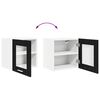 vidaXL Armadio pensile con porta 2 pcs Rovere Nero 40 x 31 x 40 cm