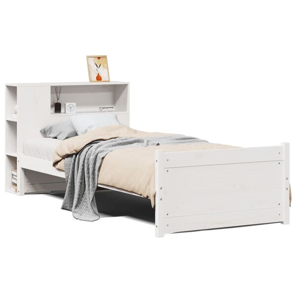 vidaXL Letto con Libreria senza Materasso 75x190 cm in Legno Pino