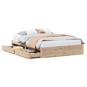 vidaXL Letto senza Materasso 140x190 cm in Legno Massello di Pino