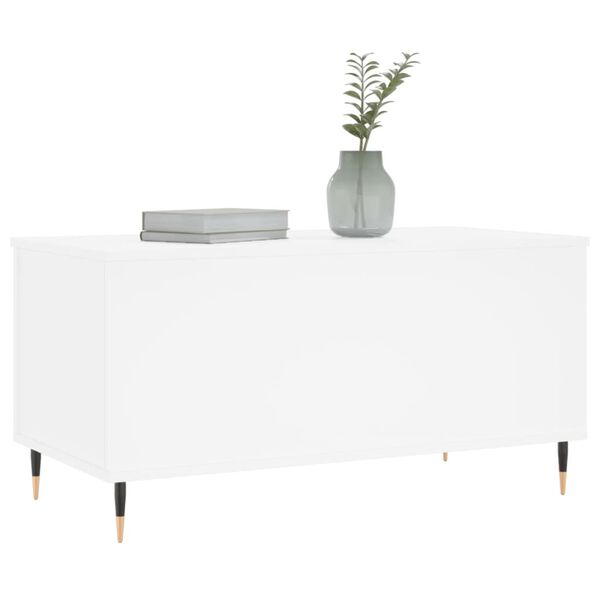 vidaXL Tavolino da Salotto Bianco 90x44,5x45 cm in Legno Multistrato