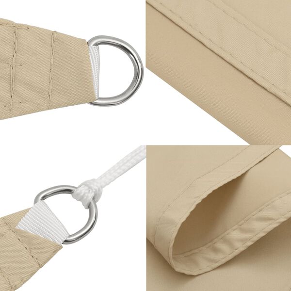 vidaXL Parasole a Vela Oxford Triangolare 5x5x5 m Beige
