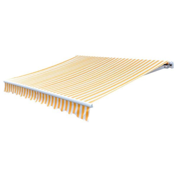 vidaXL Tendone Parasole in Tela Arancione e Bianco 4,5x3 m