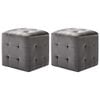vidaXL Comodini 2 pz Grigio 30x30x30 cm in Tessuto Vellutato