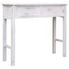 vidaXL Tavolo Consolle Bianco Anticato 90x30x77 cm in Legno