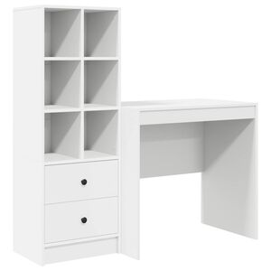 vidaXL Scrivania Bianco 125,5 x 50 x 127 cm 2 pz