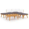 vidaXL Set Divani da Giardino 6 pz in Legno Massello di Acacia