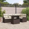 vidaXL Set Divano da Giardino 6 pcs Marrone Rattan in Polipropilene