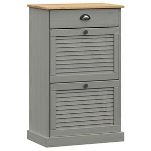 vidaXL Scarpiera VIGO 60x35x96 cm in Legno Massello di Pino