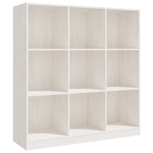 vidaXL Libreria/Divisorio Bianco 104x33,5x110 cm in Massello di Pino