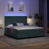 vidaXL Letto a Sorgente LED Verde Scuro 180 x 200 cm Tessuto