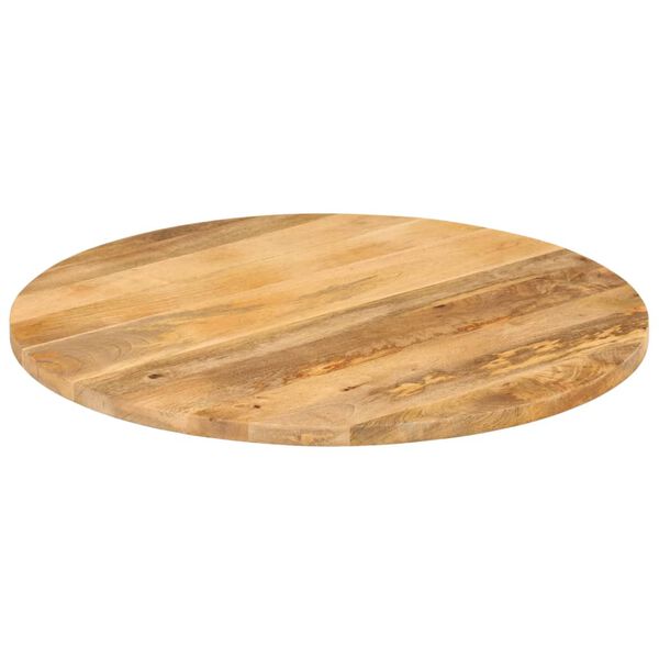 vidaXL Piano per Tavolo &Oslash; 70x3,8 cm Rotondo in Legno Massello di Mango