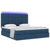 vidaXL Letto con contenitore e LED con led Blu 180 x 200 cm Poliestere