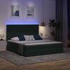 vidaXL Letto con contenitore e LED Verde Scuro 160 x 200 cm Velluto