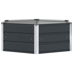 vidaXL Fioriera Antracite 129 x 129 x 45 cm Acciaio