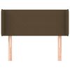 vidaXL Testiera ad Orecchio Marrone Scuro 83x16x78/88 cm in Tessuto