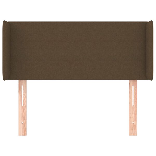 vidaXL Testiera ad Orecchio Marrone Scuro 83x16x78/88 cm in Tessuto