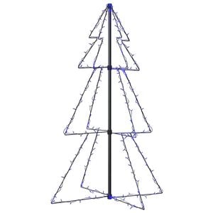 vidaXL Albero di Natale a Cono 160 LED per Interni Esterni 78x120 cm