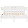 vidaXL Letto senza Materasso Bianco 150x200 cm Legno Massello di Pino