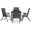 vidaXL Set da Pranzo per Giardino 5 pcs Grigio