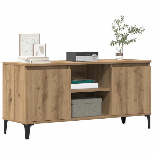 vidaXL Mobile TV Rovere Artigianale 102x35x50 cm in Legno Multistrato