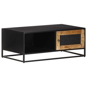 vidaXL Tavolino da Salotto 90x50x35 cm in Legno di Mango Grezzo